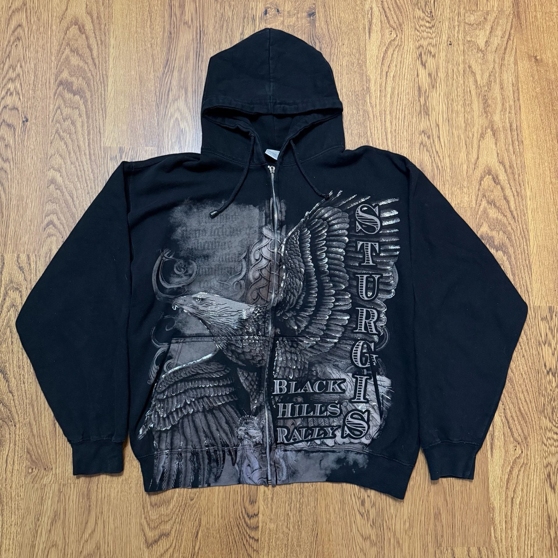 Sturgis Black Hills Rally Eagle Graphic Full Zip Hoodie